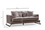 Atelier Del Sofa Frido - Sofá de 2 plazas Gris claro